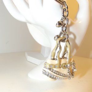 Alexander Kalifano Enamel Key Ring Key-chain Bag Purse Swarovski Crystals
